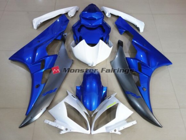 2006-2007 White Blue / Custom Yellow Yamaha R6 Fairings 2006-2007 White Blue / Custom Yellow Yamaha R6 Fairings